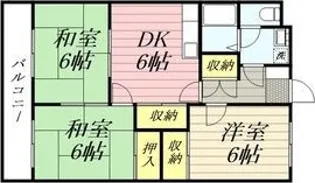 森シャトー【405号室】の間取り