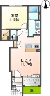 カーサ・大城の森【1階】の間取り
