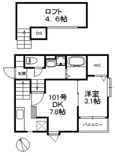 ラフィーナ大橋 491【101号室】の間取り