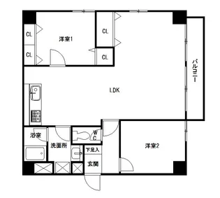 ディーフラット大濠2【401号室】の間取り