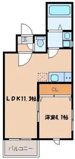 リテラ井尻クアトロ【1階】の間取り
