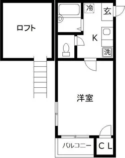 サウスビレッジロフト【2階】の間取り