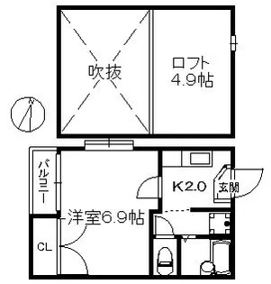 DEAR.FLAT姪浜 104【106号室】の間取り