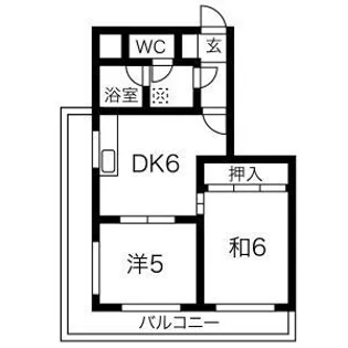ダイアパレス天神東【6階】の間取り