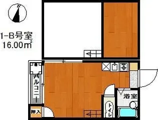 エスコートゆう館【1号室】の間取り