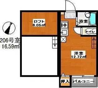 リバーサイド貝塚【2階】の間取り