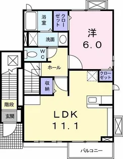 サンヴィオラ白水【203号室】の間取り