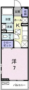 ブライト・パークサイド Ⅲ【106号室】の間取り