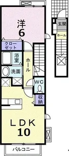 ファインリバーA【2階】の間取り