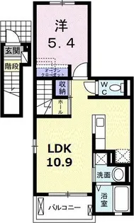 パールテラス【205号室】の間取り