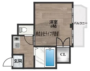 1Kの間取り画像