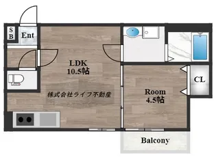 badge tomoi Est Ⅶ【3階】の間取り