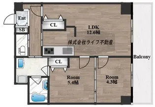 LUVIAS上小阪【3階】の間取り