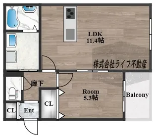 アムール永和【1階】の間取り