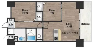 ヴィルヌーブエスケーエイチ【1階】の間取り