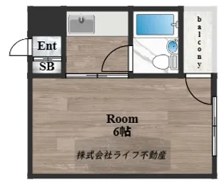 ソラーナ八戸ノ里【3階】の間取り