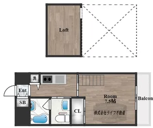 ラカーサ新深江【8階】の間取り