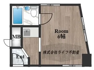 グローバル八戸ノ里Ⅱ【2階】の間取り
