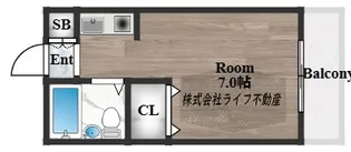 1Rの間取り画像