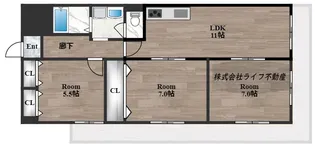 サンメゾン【2階】の間取り