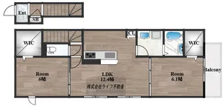 ウエスタンハイツ17【2階】の間取り
