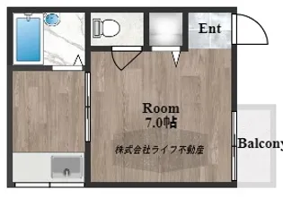 プラザハピネス小若江【1階】の間取り