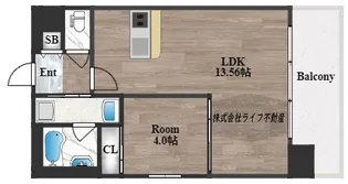 プレジオ荒本新町【3階】の間取り