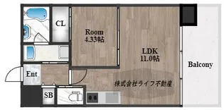 プレジオ荒本新町【11階】の間取り
