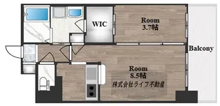 1LDKの間取り画像