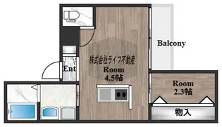 リアコート近大南Ⅰ【1階】の間取り