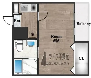 アドバンス俊徳【1階】の間取り