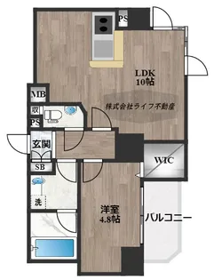 プレミアム菱屋西【7階】の間取り