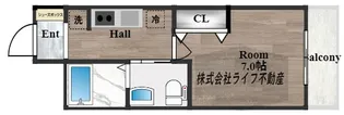 M’プラザ小阪駅前【8階】の間取り