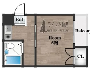 エスタイル小阪【3階】の間取り