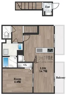 ソレジオⅦ【201号室】の間取り