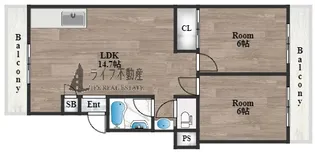 コンフィー鴻池新田駅前【2階】の間取り