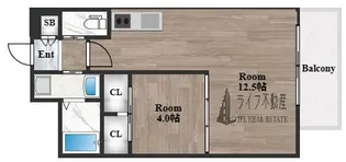 プレジオ八戸ノ里【4階】の間取り