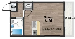 CTビュー八戸ノ里【4階】の間取り