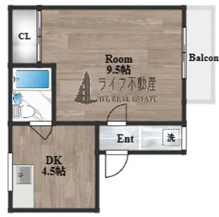 ハイツ松風【2階】の間取り