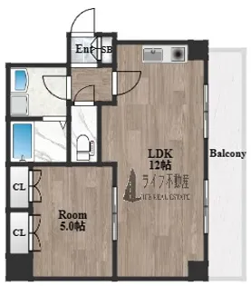 1LDKの間取り画像