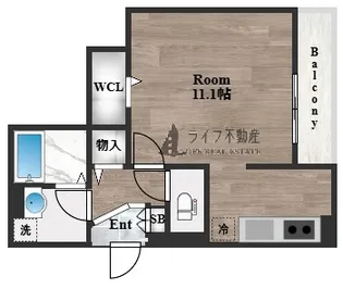 1Kの間取り画像