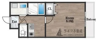 1Kの間取り画像