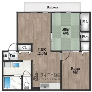 ガーデンハイツ若江東B棟【1階】の間取り