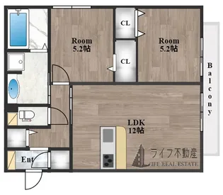 レスペランスA棟【2階】の間取り
