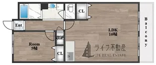 エステマール弥刀【2階】の間取り