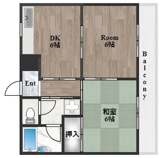 サントハウス小阪【3階】の間取り
