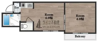 1DKの間取り画像