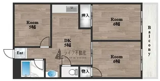 第一高山ハイツ【1階】の間取り