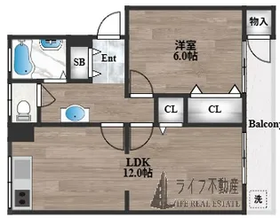 グロースハイツ瓢箪山Ⅱ【304(リノベ工事中)号室】の間取り
