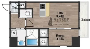 1LDKの間取り画像
